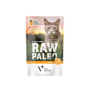RAW PALEO STERILISED TURKEY 100g - mokra karma dla kotów sterylizowanych