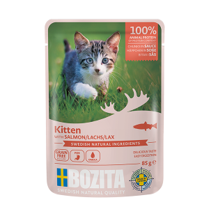 Bozita Kitten Kawałki w sosie z łososiem 85g