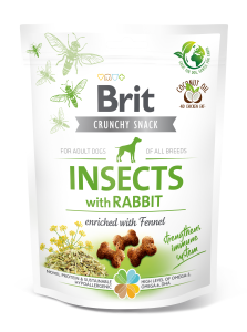 Brit Care Dog Crunchy Cracker, owady, królik i koper włoski 200g
