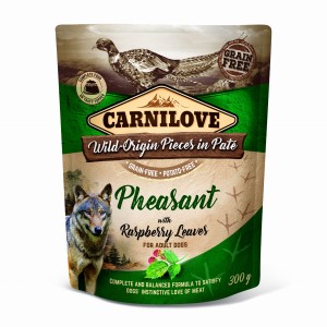 Carnilove Dog Pouch Bażant i liście maliny 300g