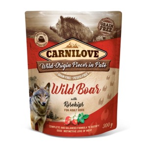 Carnilove Dog Pouch Dzik i owoce dzikiej róży 300g