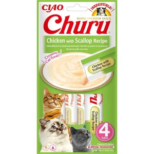 Inaba Ciao Churu Chicken with Scallop Recipe 4x14g